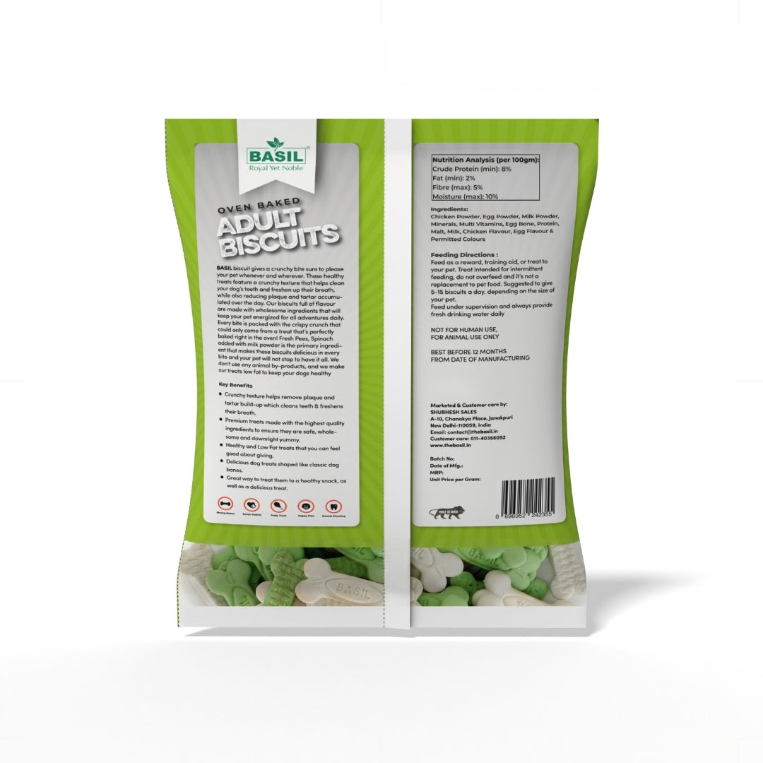 Dog Biscuits, Vegetarian Treat - Suitable for All Breeds, Large Dogs - 900 Grams