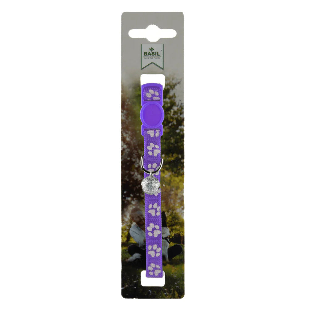 Basil Printed Collar for Cats & Puppies (Purple)