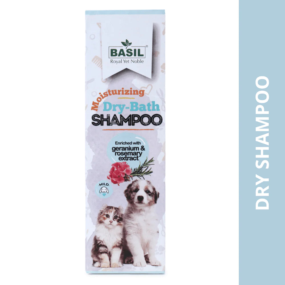 Basil Rosemary & Geranium Dry Dog Shampoo