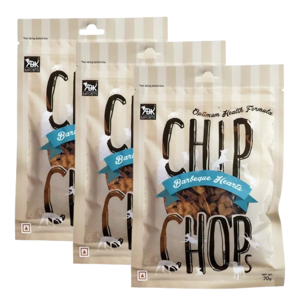 Chip Chops Barbeque Hearts Dog Treats