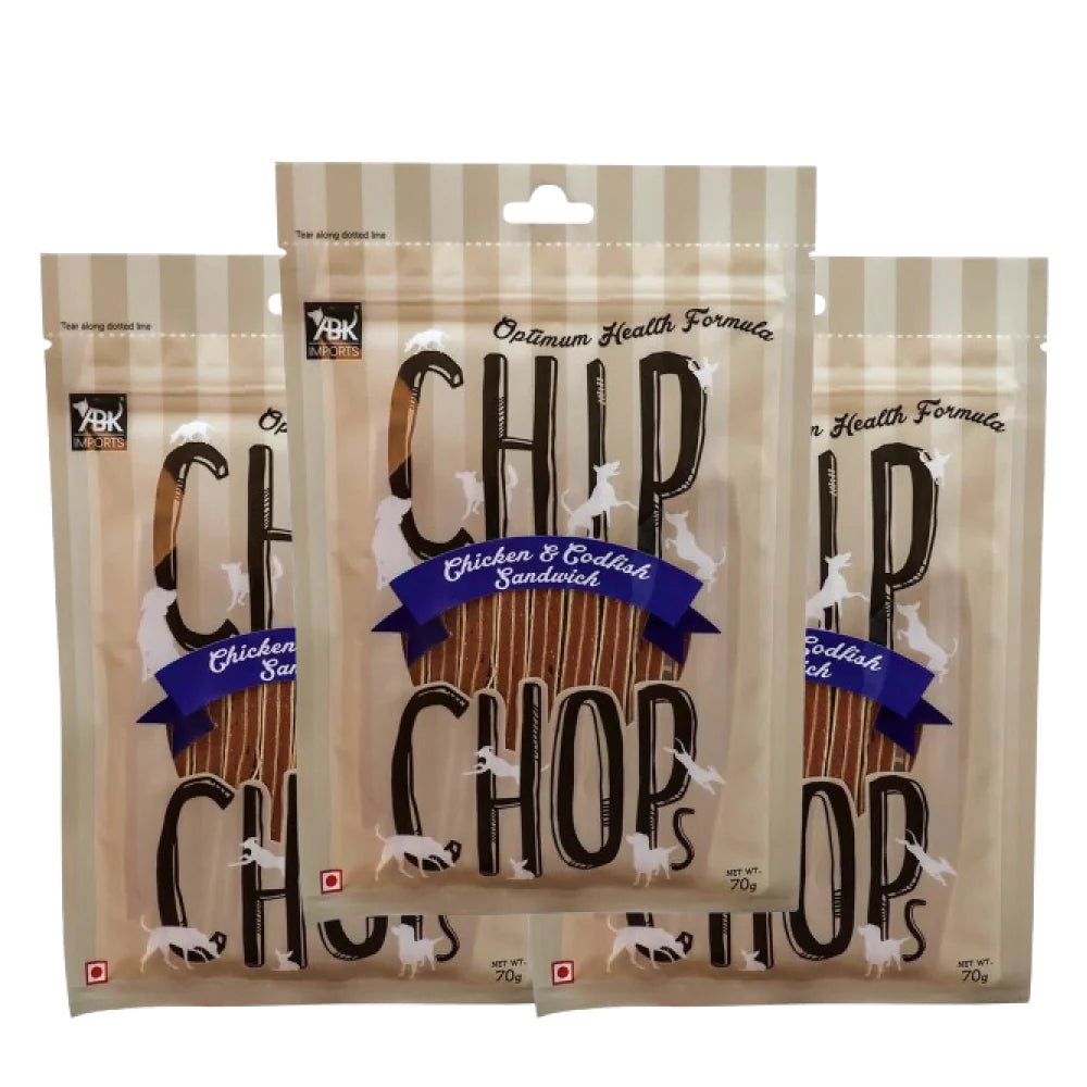 Chip Chops Chicken and Codfish Sandwich Dog Treats