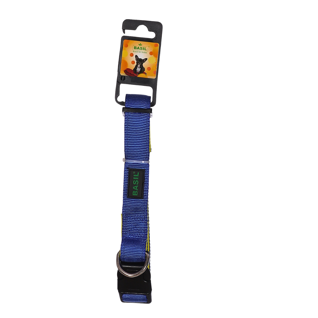 Basil Padded Leash, Collar, and Harness Set for Dogs – Comfortable & Durable Walk Essential, Solid Blue