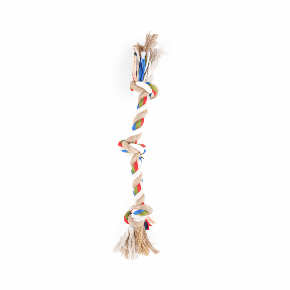Fofos Flossy Three Knots Rope Toy For Dogs