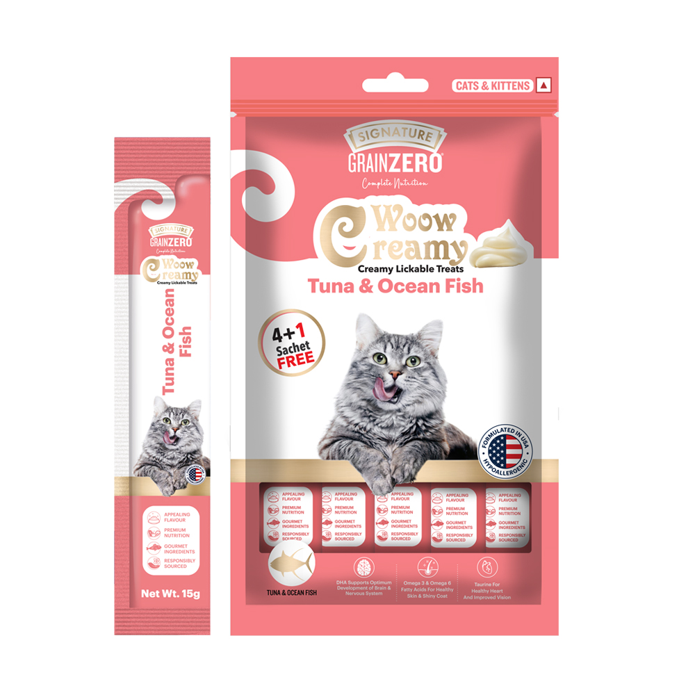 Signature Grain Zero Tuna and Ocean Fish Lickable Creamy Cat Treats