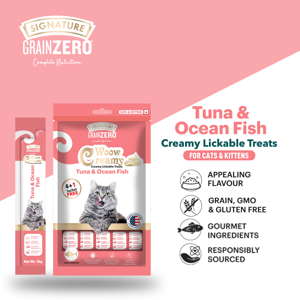 Signature Grain Zero Tuna and Ocean Fish Lickable Creamy Cat Treats