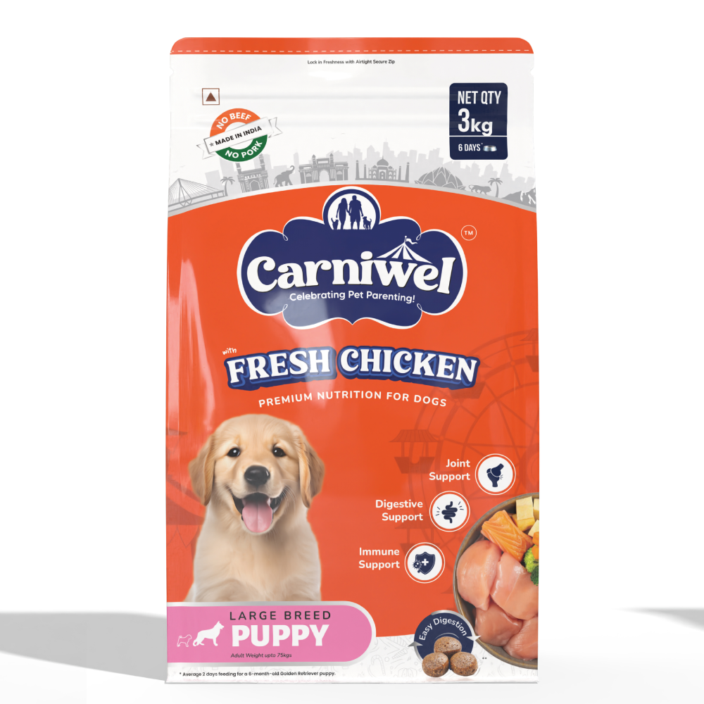 Carniwel Fresh Chicken Kibble Large Breed Puppy Dog Dry Food