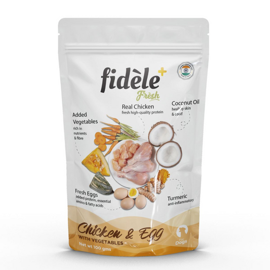 Fidele Plus Fresh Chicken & Egg with Vegetables Dog Wet Food