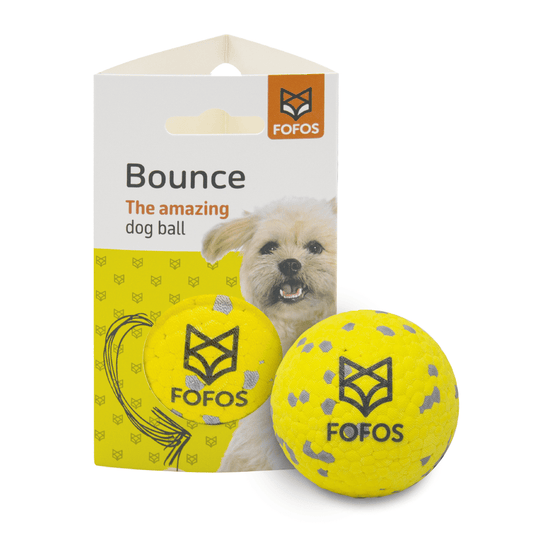 Fofos Super Bounce Chew Ball for Dogs (Yellow) | For Aggressive Chewers