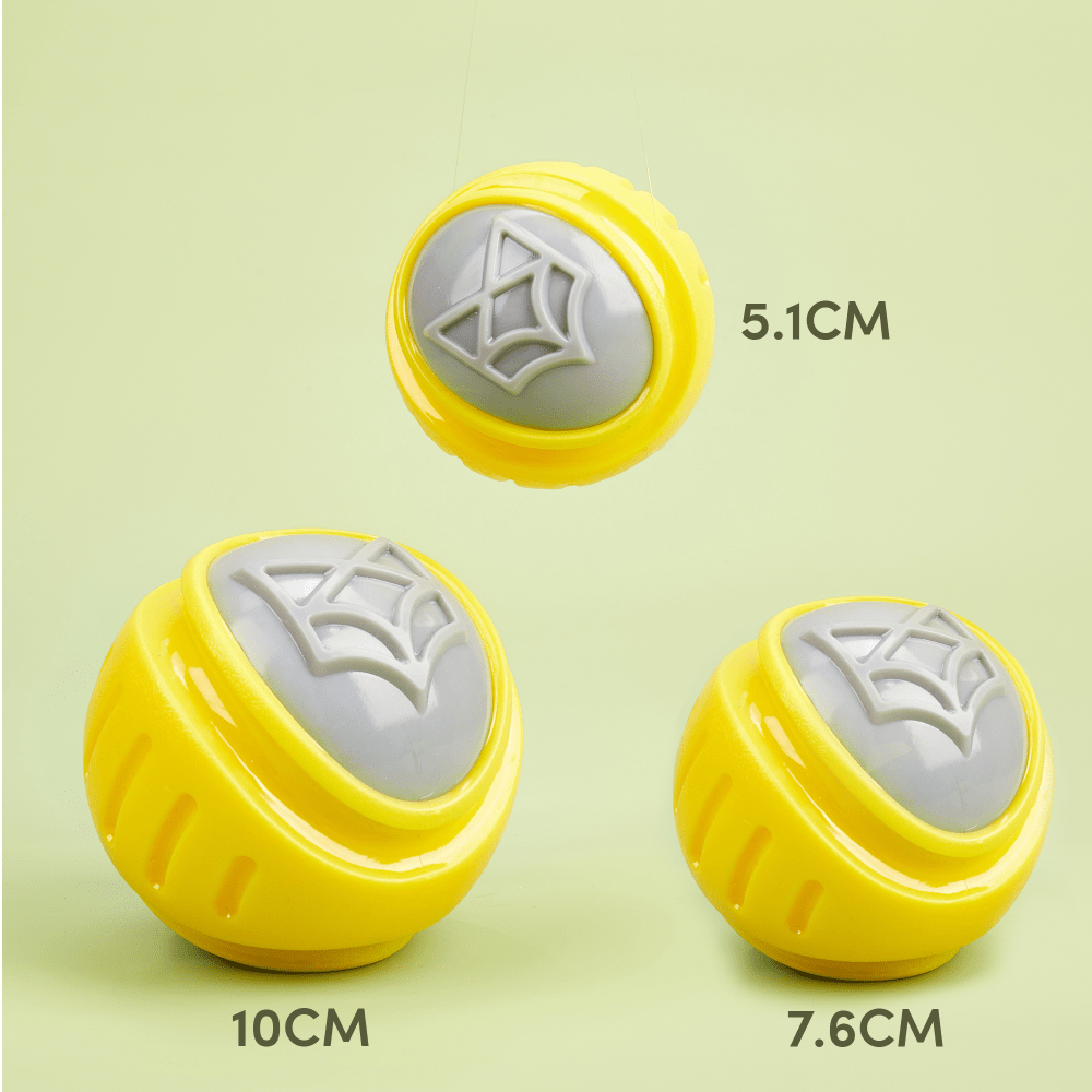 Fofos Flexy Ball Ultra Bounce Toy for Dogs (Yellow & Grey) | For Aggressive Chewers