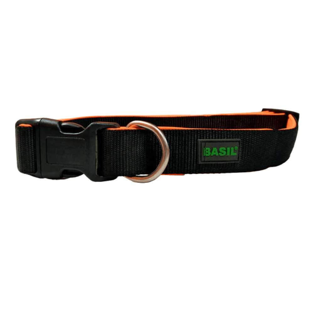 Basil Nylon Padded Collar for Dogs (Black)