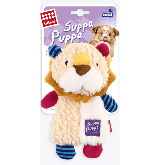GiGwi Suppa Puppa Lion Squeaker Inside Toy for Dogs | For Soft Chewers