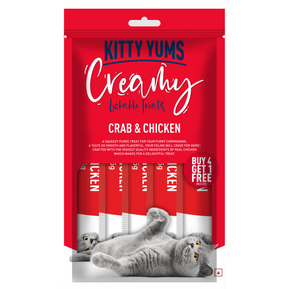 Kitty Yums Crab & Chicken Creamy Cat Treats