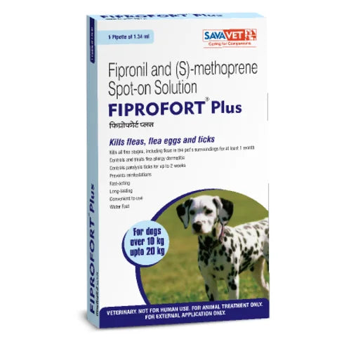 Savavet Fiprofort Plus (Fipronil) Tick & Flea Control Spot On for Dogs