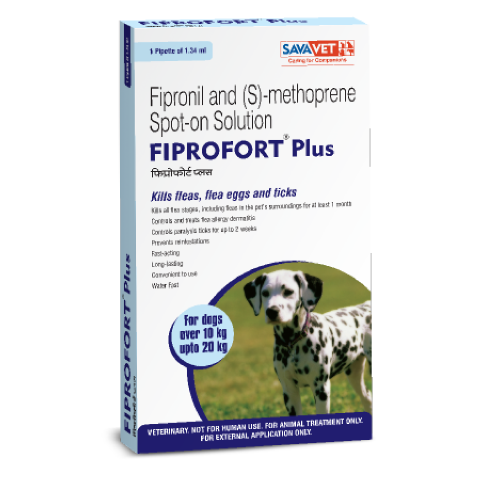 Savavet Fiprofort Plus (Fipronil) Tick and Flea Control Spot On for Dogs