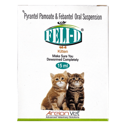 Vetina Cat Laxative (60g) and Areion Vet Feli D Deworming Suspension (15ml) Combo