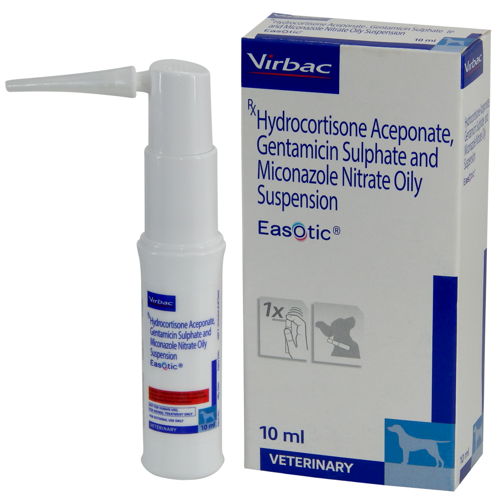Virbac Epiotic Ear Cleanser (100ml) and Easotic Ear Drops (10ml) Combo