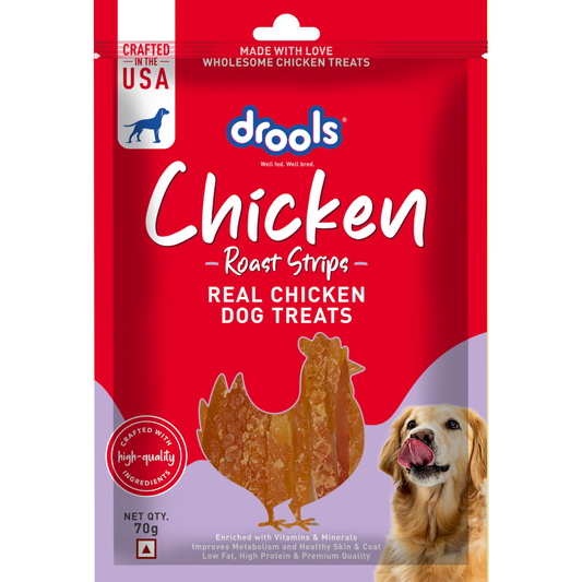 Drools Chicken Roast Strips Dogs Treats