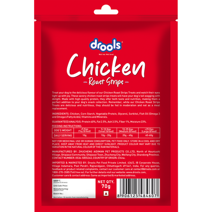 Drools Chicken Roast Strips Dogs Treats