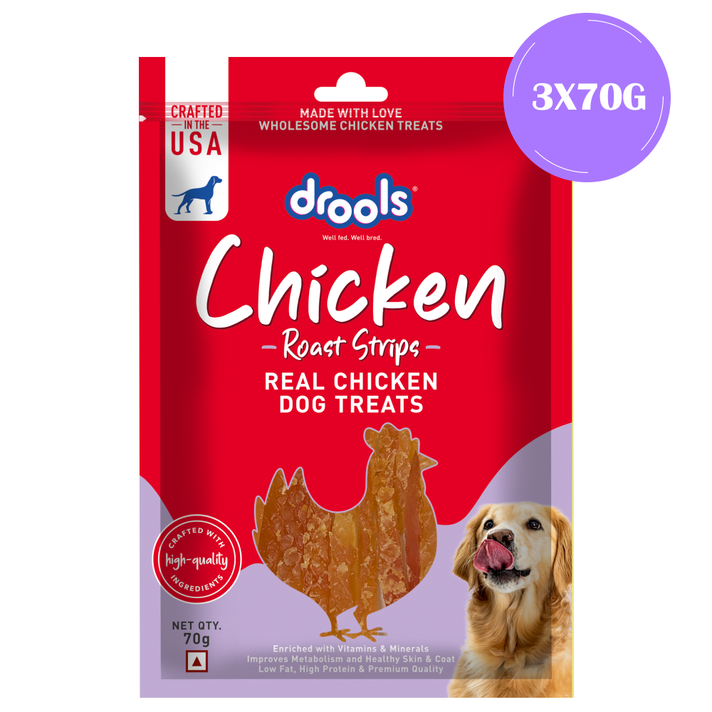 Drools Chicken Roast Strips Dogs Treats