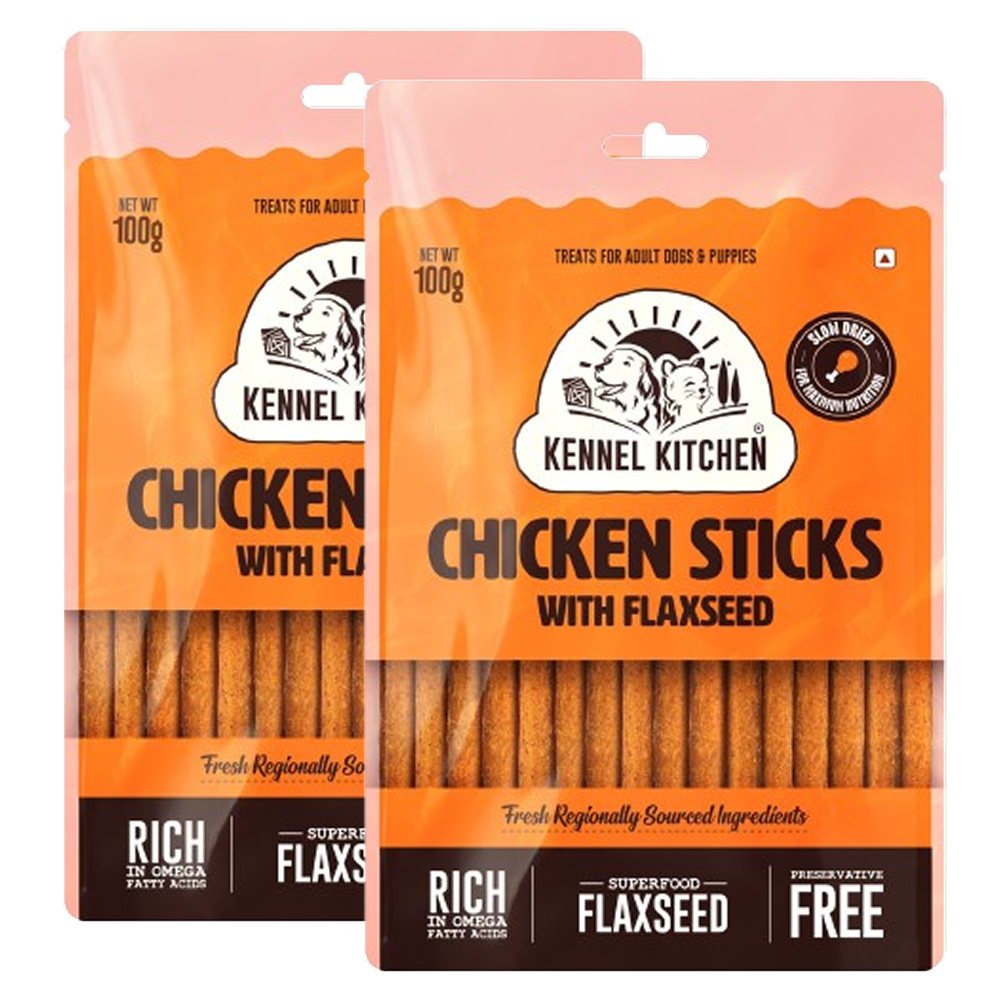 Kennel Kitchen Chicken Stick with Flaxseed Dog Treats