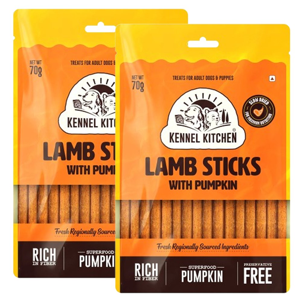 Kennel Kitchen Lamb Sticks with Pumpkin Stick Dog Treats