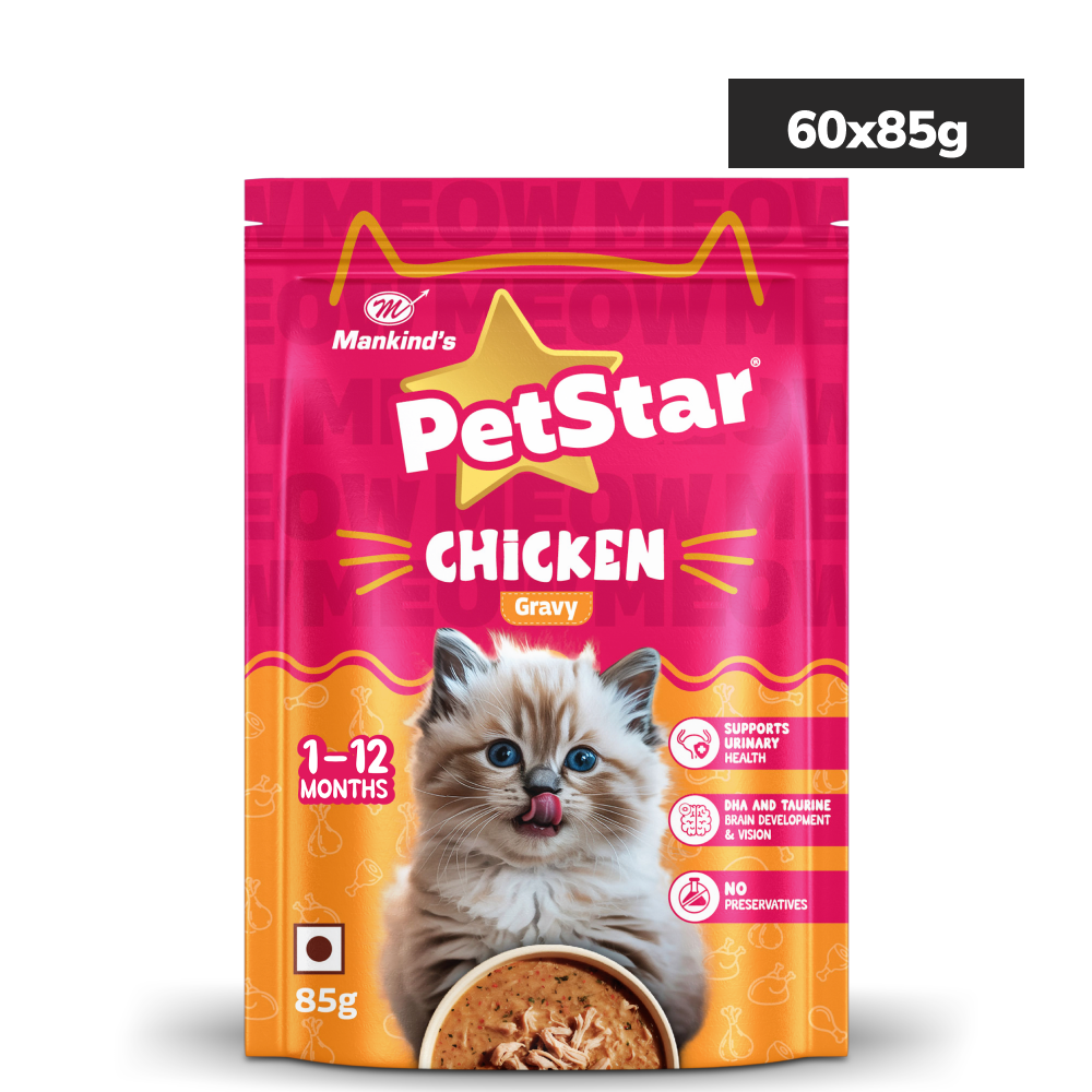 Mankind PetStar Chicken Gravy Kitten Cat Wet Food