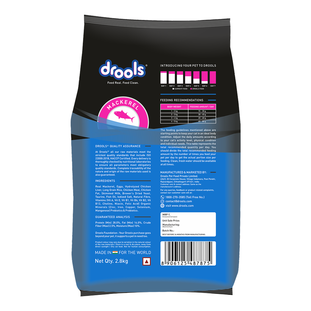 Drools Mackerel Adult Cat Dry Food