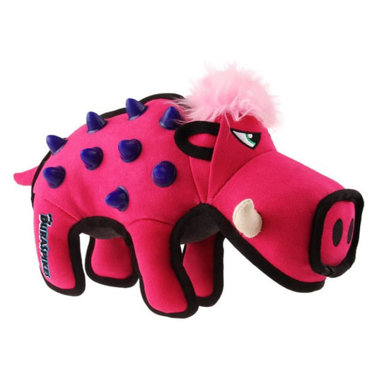 GiGwi Duraspikes Extra Durable Wild Boar Toy for Dogs (Rose)