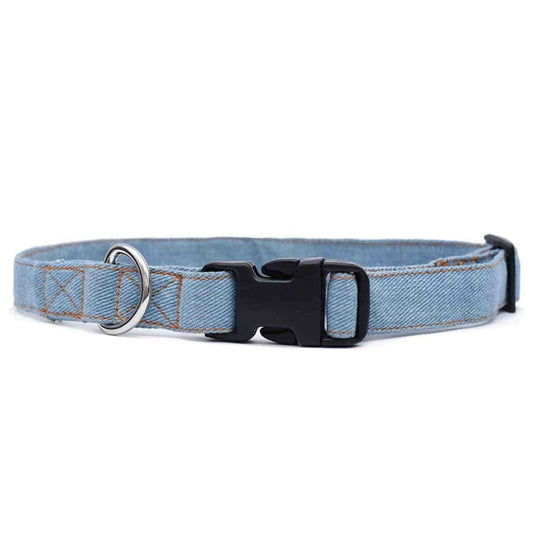 Mutt of Course Denim Collar for Dogs (Light Blue)