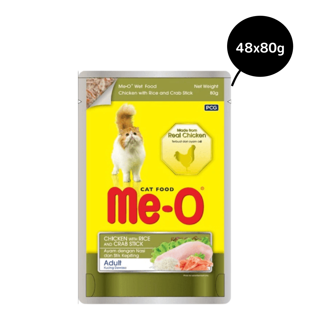 Me O Chicken with Rice & Crab Stick Adult Cat Wet Food