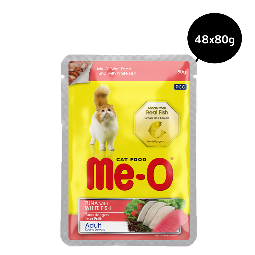 Me O Tuna & White Fish In Jelly Adult Cat Wet Food