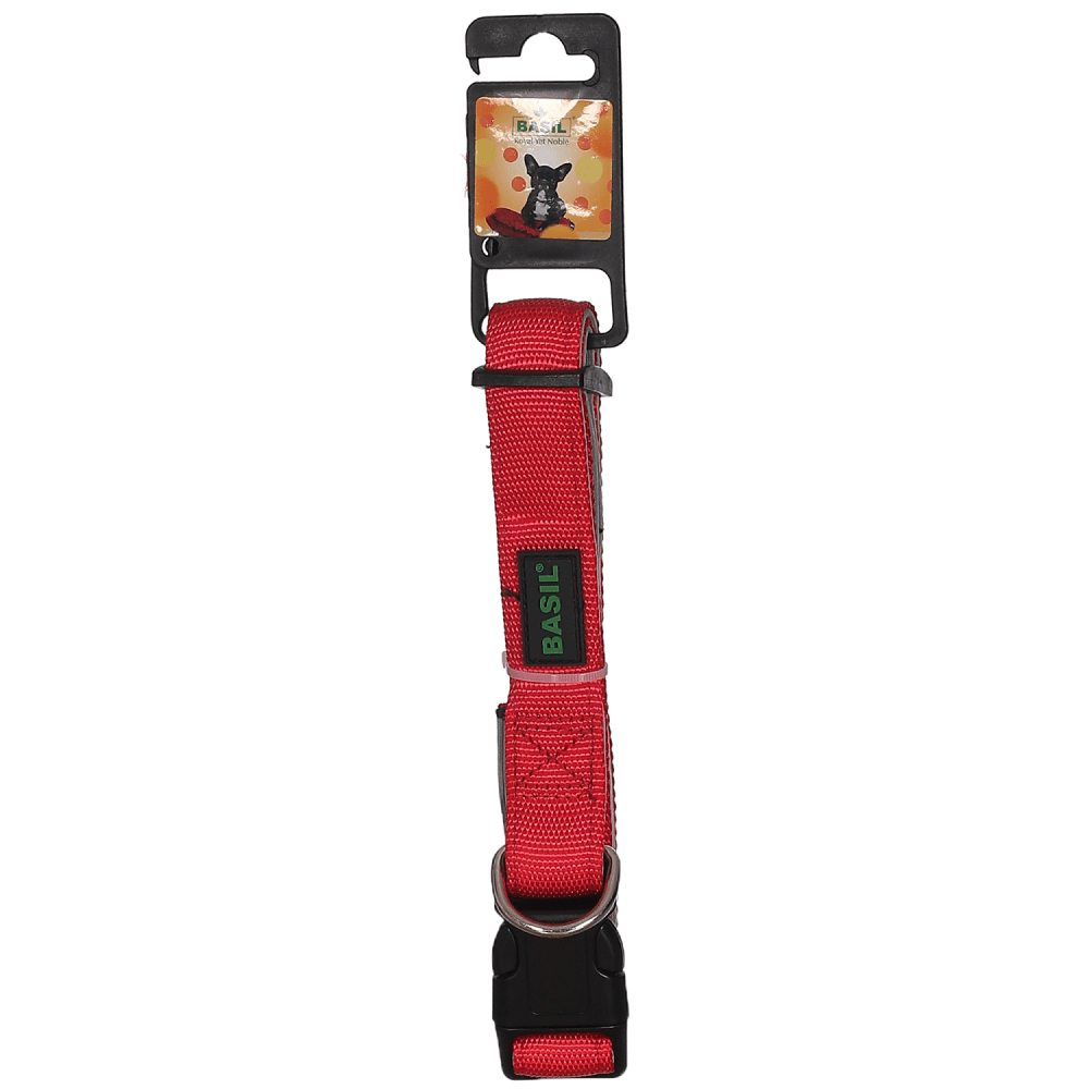 Basil Nylon Padded Collar for Dogs (Red)