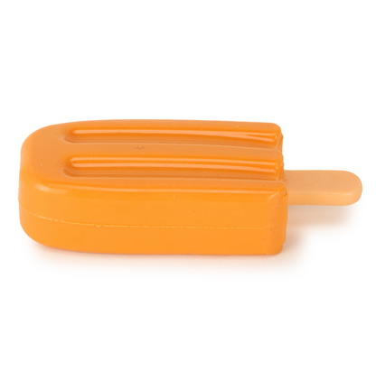 Basil Ice Cream Shaped Cool Lick Silicon Toy for Dogs (Orange)