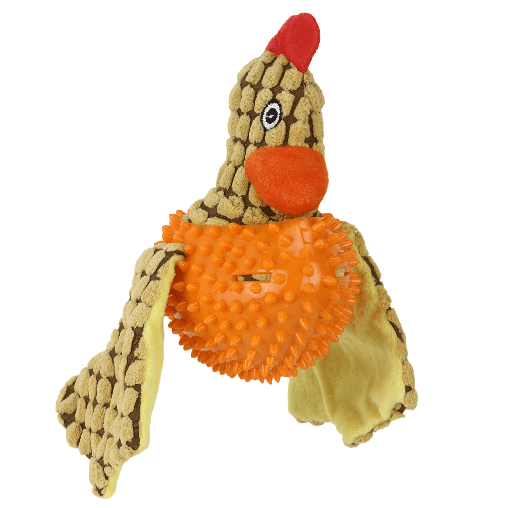 Basil Bird Shaped Plush Toy with Squeaky Neck for Dogs