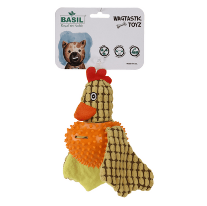 Basil Bird Shaped Plush Toy with Squeaky Neck for Dogs