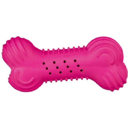 Trixie Cooling Bone Natural Rubber Toy for Dogs (Pink)