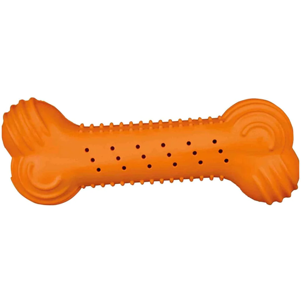 Trixie Cooling Bone Natural Rubber Toy for Dogs (Orange)