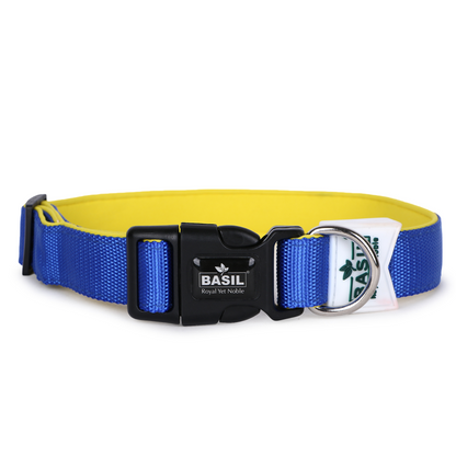 Basil Nylon Padded Collar for Dogs (Blue)