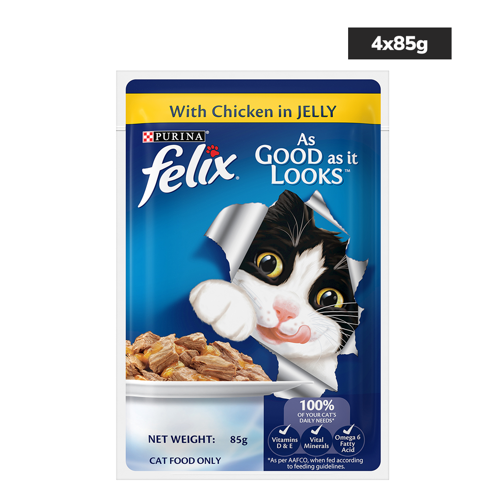 Purina Felix with Chicken in Jelly Complete and Balanced Adult Cat Wet Food
