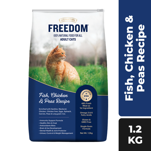 Signature Freedom Fish, Chicken and Peas Recipe Adult Cat Dry Food