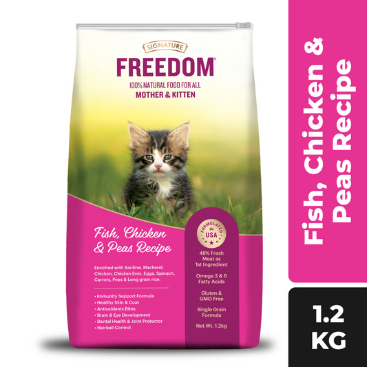 Signature Freedom Fish, Chicken and Peas Recipe Kitten Dry Cat Food