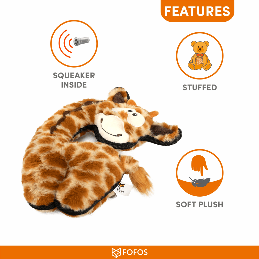 Fofos Safari Line Giraffe Plush Toy for Dogs