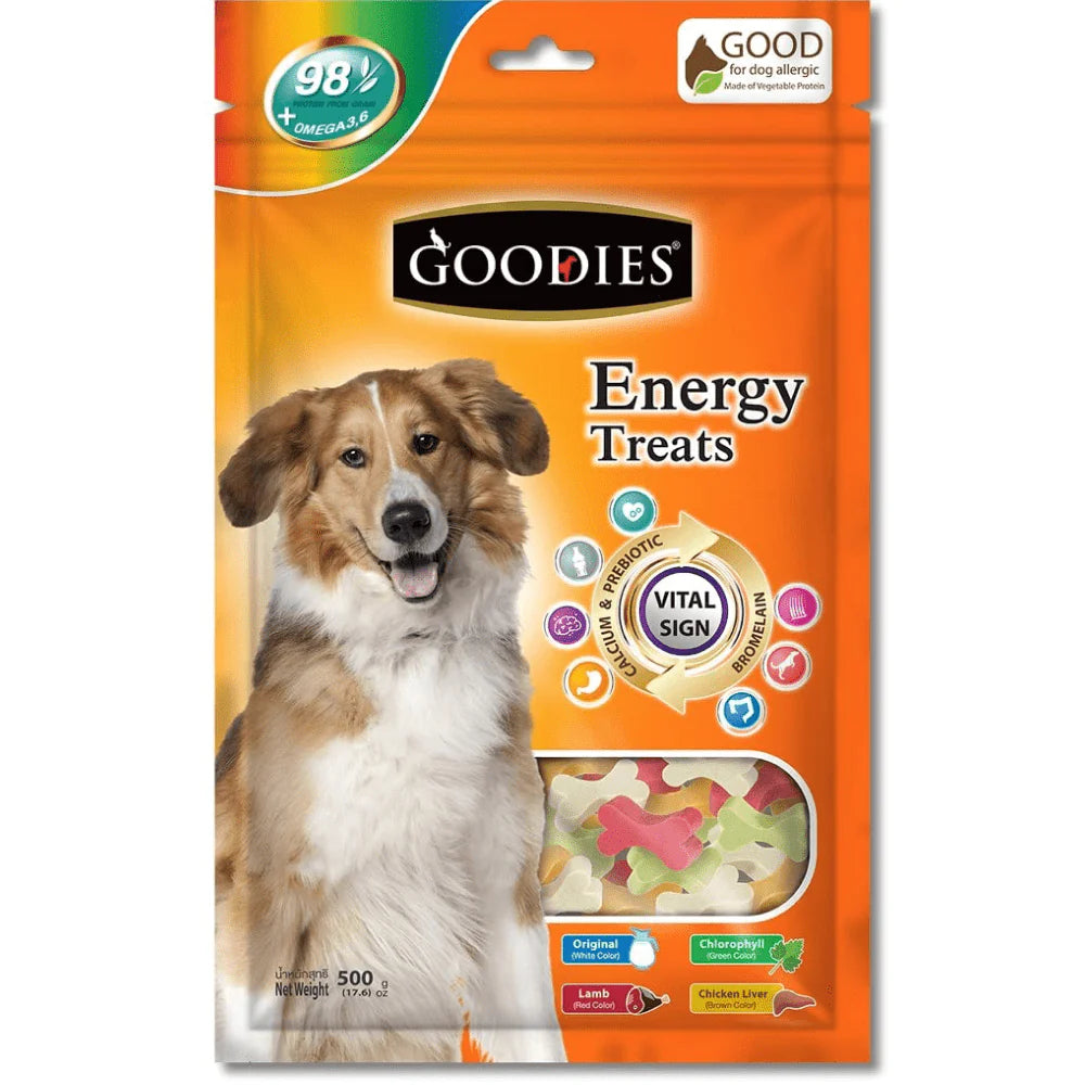 Goodies Energy Treats Mixed Flavour Bone Shaped Dog Treats