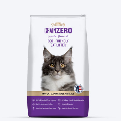 Signature Grain Zero Cat Litter - For All Cats And Small Animals - 8 kg