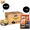 Sheba Tuna Fillet & Whole Prawns in Gravy Premium Cat Wet Food