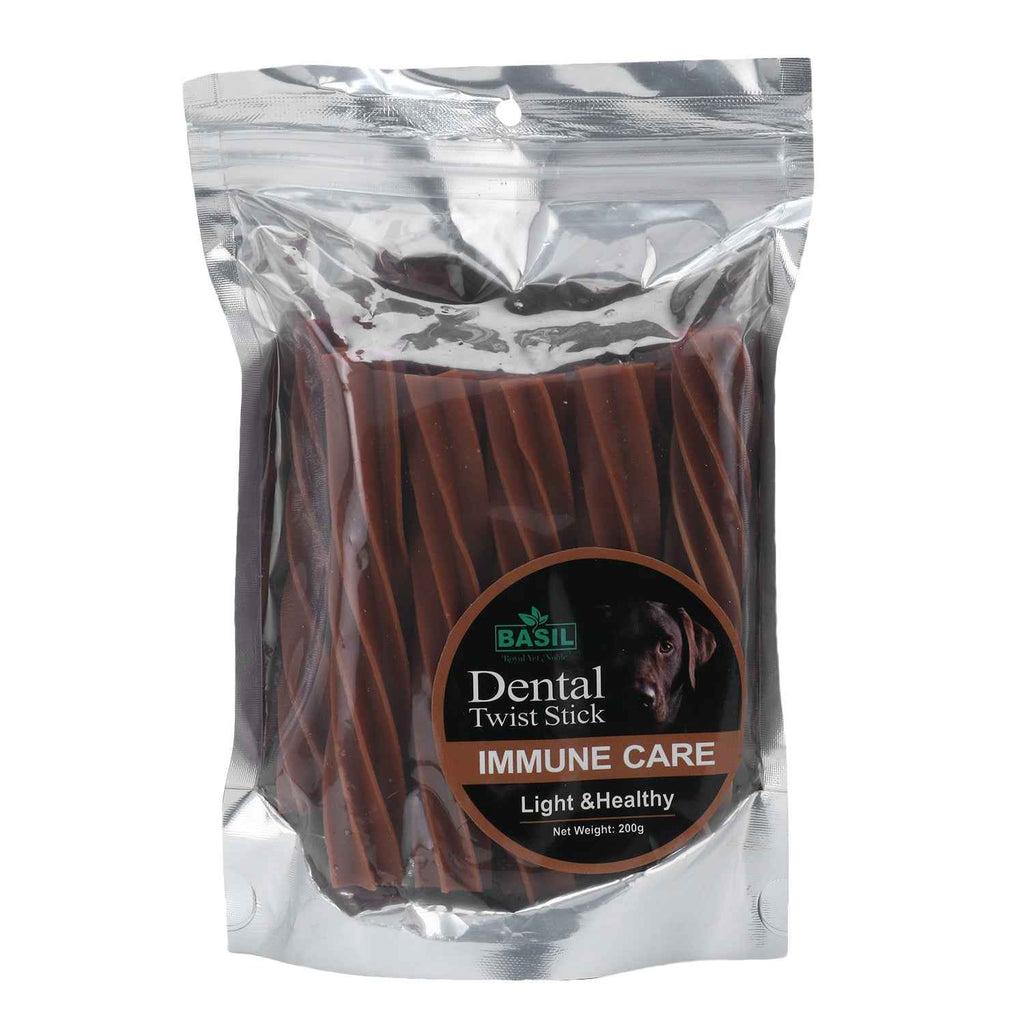 BASIL Immune Care Twisted Chew Sticks for Dogs & Puppies | 200 Grams