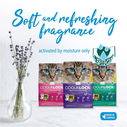 Intersand Odourlock Multi Cat Formula Clumpable Cat Litter Lavender Field - 12 kg