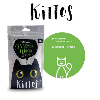 Kittos Purr-Fect Snapper Jerky Strips Cat Treats - 35 g