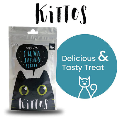 Kittos Purr-Fect Tuna Jerky Strips Cat Treats - 35 g