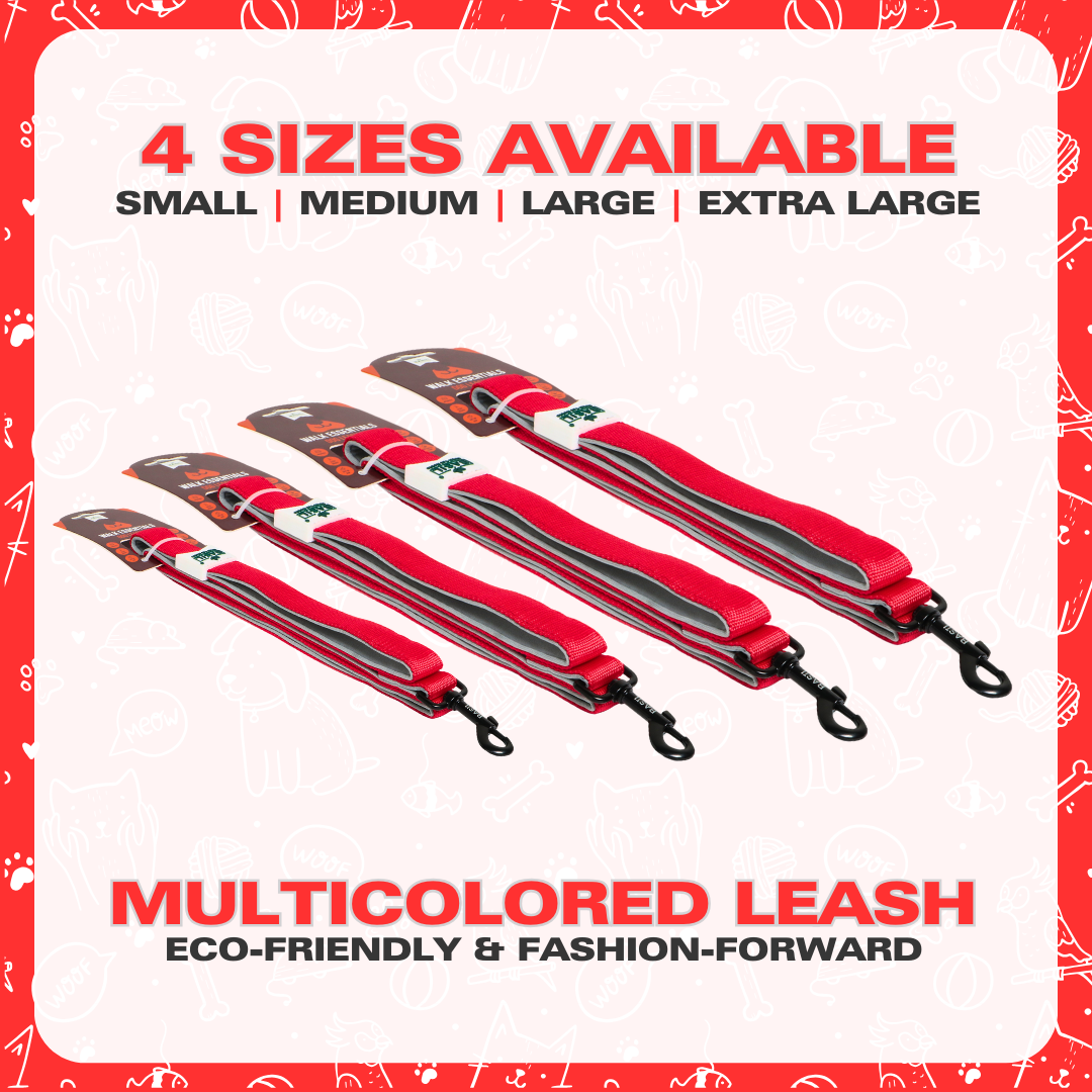 Leash for Dogs, Cats & Puppies (Solid Red)